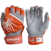 2022 Spiderz PRO Model Batting Gloves: Orange/White -Baseball Promotions Shop 2022SpiderzPRO Orange White