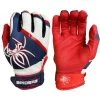 2023 Spiderz Pro Model Batting Gloves: White/Red/Navy -Baseball Promotions Shop 2023SpiderzProModelBattingGloves White Red Navy Title