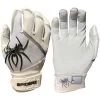 2023 Spiderz Pro Model Batting Gloves: White/Black/Silver -Baseball Promotions Shop 2023SpiderzProModelBattingGloves White Title