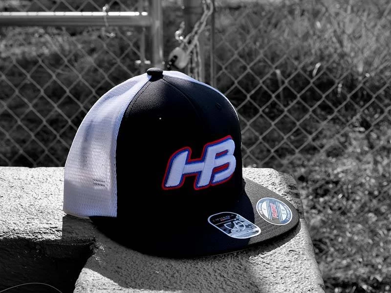 Headbanger Sports I8501 Cap America Flexfit Performance Trucker Mesh Back Hat: Black / White / RWB 4 Headbanger Sports I8501 Cap America Flexfit Performance Trucker Mesh Back Hat: Black / White / RWB - Image 2