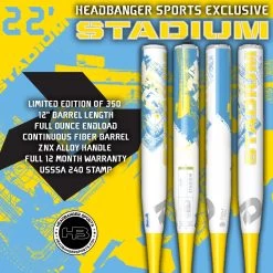 2022 DeMarini Stadium 12" USSSA Slowpitch Softball Bat: WTDXSHU-22 -Baseball Promotions Shop DeMarini Stadium SHU 22 Blue Yellow 1200x1200 d2615356 1214 4b64 826d f6ae59a48d76