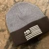 HB Sports American Flag Logo Two-Tone Cuff Beanies: Graphite -Baseball Promotions Shop Graphite
