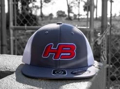 Headbanger Sports I8501 Cap America Flexfit Performance Trucker Mesh Back Hat: Graphite / White / RWB