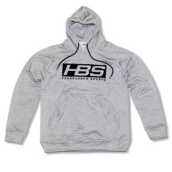 Headbanger Sports Performance Fleece Line Hoodie W/ Kangaroo Pocket: Heather Gray
