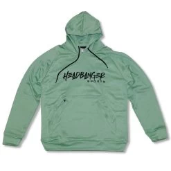 Headbanger Sports Performance Fleece Line Hoodie W/ Kangaroo Pocket: Seafoam Green