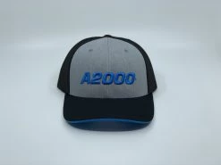 WILSON A2000 FLEX FIT HAT: BLACK / HEATHER GRAY
