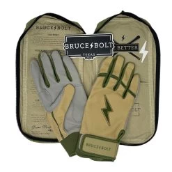Bruce Bolt Premium Pro Military Series Short Cuff Batting Gloves: Beige -Baseball Promotions Shop IMG 0887