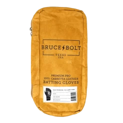 Bruce Bolt PREMIUM PRO Long Cuff Batting Gloves: Black -Baseball Promotions Shop LC BLKG BAG