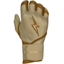 Bruce Bolt PREMIUM PRO Gold Series Batting Gloves: Long Cuff -Baseball Promotions Shop LC GLD RIGHT