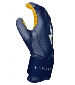 Bruce Bolt PREMIUM PRO Long Cuff Batting Gloves: Navy -Baseball Promotions Shop LC NVYG SIDE