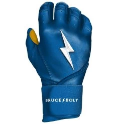 Bruce Bolt PREMIUM PRO Long Cuff Batting Gloves: Royal -Baseball Promotions Shop LC ROYG RIGHT