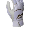 Miken Softball MK7X Adult White And Gold Batting Gloves: MBGGLD-WHT 2 Miken Softball MK7X Adult White And Gold Batting Gloves: MBGGLD-WHT -Baseball Promotions Shop MBGGLDwhite1
