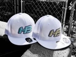 Headbanger Sports I8501 Cap America Flexfit Performance Trucker Mesh Back Hat: White & Gold -Baseball Promotions Shop MatteGold2
