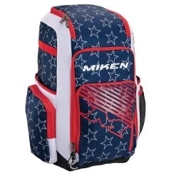 Miken Deluxe Slowpitch Backpack: MBA004 -Baseball Promotions Shop MikenDeluxeSlowpitchBackpack MBA004 StarsandStripes