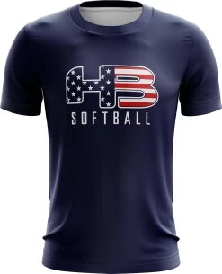 Headbanger Sports Exclusive " HB Sports Softball" Short Sleeve Jersey -Baseball Promotions Shop NavySoftball