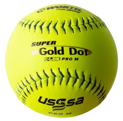 Worth 12" Super Gold Dot PRO M USSSA Slowpitch Softballs (Dozen): UM12CY