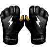 Bruce Bolt PREMIUM PRO Short Cuff Batting Gloves: Black -Baseball Promotions Shop SC BLKG HERO