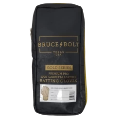 Bruce Bolt PREMIUM PRO Gold Series Batting Gloves: Short Cuff -Baseball Promotions Shop SC GLD BAG