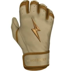 Bruce Bolt PREMIUM PRO Gold Series Batting Gloves: Short Cuff -Baseball Promotions Shop SC GLD RIGHT