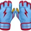Bruce Bolt PREMIUM PRO BADER Series Short Cuff Batting Gloves: Baby Blue -Baseball Promotions Shop SC HBB HERO