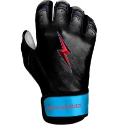 Bruce Bolt PREMIUM PRO BRINSON Series Short Cuff Batting Gloves: Black -Baseball Promotions Shop SC LBB RIGHT
