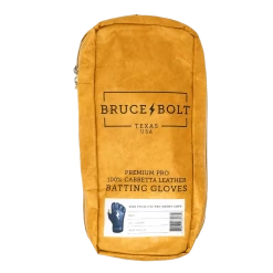 Bruce Bolt PREMIUM PRO Short Cuff Batting Gloves: Navy -Baseball Promotions Shop SC NVYG BAG