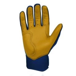 Bruce Bolt PREMIUM PRO Short Cuff Batting Gloves: Navy -Baseball Promotions Shop SC NVYG PALM