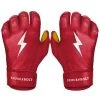 Bruce Bolt PREMIUM PRO Short Cuff Batting Gloves: Red -Baseball Promotions Shop SC REDG HERO