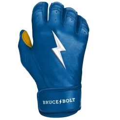 Bruce Bolt PREMIUM PRO Short Cuff Batting Gloves: Royal -Baseball Promotions Shop SC ROYG RIGHT
