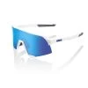 100% S3 Sunglasses Matte White - HiPER Blue Multilayer Mirror Lens -Baseball Promotions Shop SP21 S3 60005 00006 3Q