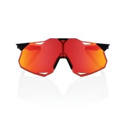 100% HYPERCRAFT XS (Youth) Sunglasses Soft Tact Black - HiPER Red Multilayer Mirror Lens -Baseball Promotions Shop SP22 HYPERCRAFT XS 60002 00003 FRONT