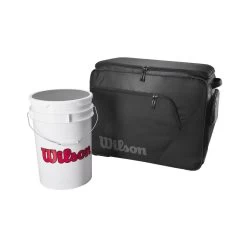Wilson Coaches Ball Bucket Roller Bag: WB5710701 -Baseball Promotions Shop WB5710701 3 Wilson Ball Bucket Bag Black.png.cq5dam.web .1200.1200