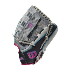 Wilson A2000 SCSP13SS 13" Slowpitch Softball Fielding Glove: WBW10040213 -Baseball Promotions Shop WBW100402 2 A2000 SP13 SC 13 GreyDimpled GreySS BlackSS.png.cq5dam.web .1200.1200