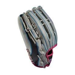 Wilson A2000 SCSP13SS 13" Slowpitch Softball Fielding Glove: WBW10040213 -Baseball Promotions Shop WBW100402 3 A2000 SP13 SC 13 GreyDimpled GreySS BlackSS.png.cq5dam.web .1200.1200