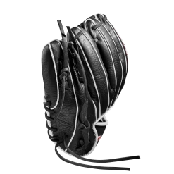 Wilson 10" Infield Baseball Training Glove: WBW100909 -Baseball Promotions Shop WBW100909 3 WILSON A1 IF TRAINER 10 Boys Black White Red