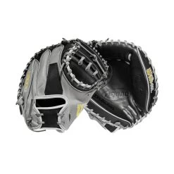 2023 Wilson A2000 M2 33.5" Baseball Catcher's Mitt: WBW100977335 -Baseball Promotions Shop WBW100977 8 A2000 C M2SS 335 Grey Black.png.cq5dam.web .1200.1200