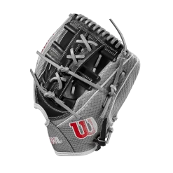 2023 Wilson A2000 FP75SS 11.75" Infield Fastpitch Glove: WBW1009911175 -Baseball Promotions Shop WBW100991 2 A2000 FP FP75SS 1175 GreySnakeSS Black Red