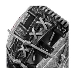 2023 Wilson A2000 FP75SS 11.75" Infield Fastpitch Glove: WBW1009911175 -Baseball Promotions Shop WBW100991 4 A2000 FP FP75SS 1175 GreySnakeSS Black Red