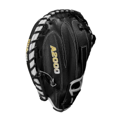2023 Wilson A2000 M1DSS 33.5" Baseball Catcher's Mitt: WBW100995335 -Baseball Promotions Shop WBW100995 3 A2000 C M1DSC 335 BlackSS BlackDimple White WilsonGold