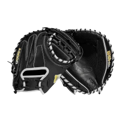 2023 Wilson A2000 M1DSS 33.5" Baseball Catcher's Mitt: WBW100995335 -Baseball Promotions Shop WBW100995 8 A2000 C M1DSC 335 BlackSS BlackDimple White WilsonGold
