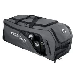 Evoshield Stone Wall Wheeled Bag (Multiple Colors): WTV9400 -Baseball Promotions Shop WTV9400GY 6 Evoshield Stonewall Wheeled Bag Catcher Pocket a.png.cq5dam.web .1200.1200