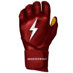 Bruce Bolt PREMIUM PRO Long Cuff Batting Gloves: Maroon -Baseball Promotions Shop premium pro long cuff batting gloves maroon brucebolt 153600