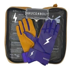 Bruce Bolt PREMIUM PRO Long Cuff Batting Gloves: Purple -Baseball Promotions Shop premium pro long cuff batting gloves purple brucebolt 220810
