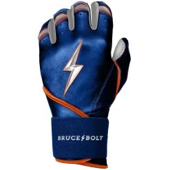 Bruce Bolt PREMIUM PRO NIMMO Long Cuff Batting Gloves: Mets Blue -Baseball Promotions Shop premium pro nimmo series long cuff batting gloves blue gloves brucebolt 261498