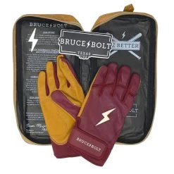 Bruce Bolt PREMIUM PRO Short Cuff Batting Gloves: Maroon -Baseball Promotions Shop premium pro short cuff batting gloves maroon brucebolt 770928