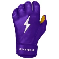 Bruce Bolt PREMIUM PRO Short Cuff Batting Gloves: Purple -Baseball Promotions Shop premium pro short cuff batting gloves purple brucebolt 315746